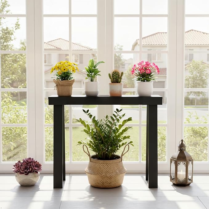Plank+Beam Solid Wood Console Table, 36 Inch, Sofa Table, Narrow Entryway Table - Image 6