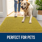 OLANLY Dog Door Mat for Muddy Paws 36x24, Super Absorbent Chenille Mud Mat | - Image 6