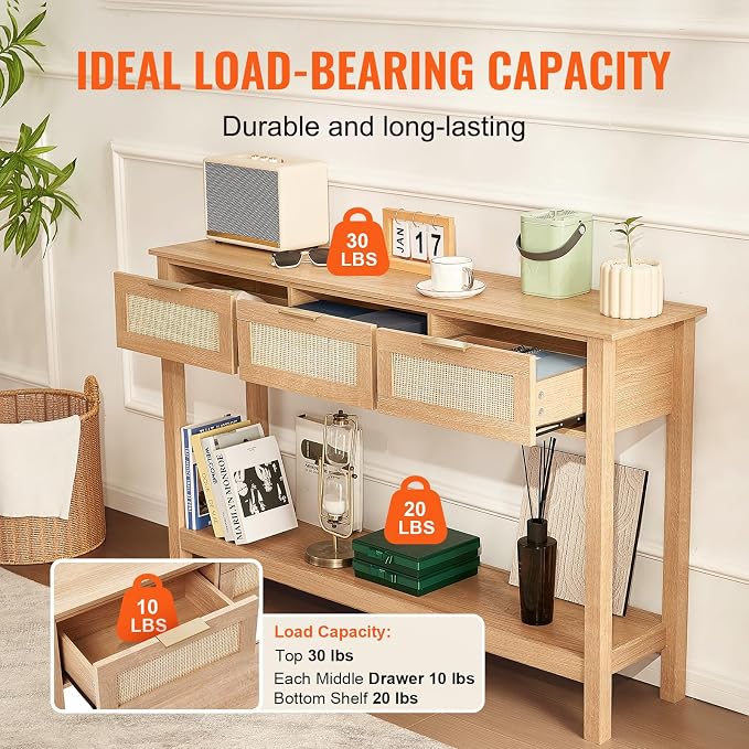 VEVOR Rattan Console Table - Image 5