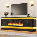 chartustriable 71IN LED TV Stands w/40 inch Fireplace Power Outlet - Image 9