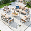 Aoxun Aluminum Patio Furniture Set, 5 Piece Luxury Outdoor Sectional by Aoxun