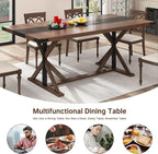 Hlivelood 71 Inch Dining Table for 6 People, Rectangular Kitchen Farmhouse - Image 8