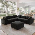 JACH V Shape Couch Sectional for Living Room, Modular Convertible Sofa - Image 4
