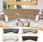 HDCAXKJ 100% Waterproof Reclining Sectional Couch Covers L Shape Recliner Sofa - Image 5