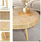 RUSTOWN 2-Piece Farmhouse Coffee Table, Modern Rustic Sofa Side Tea Tables - Image 4