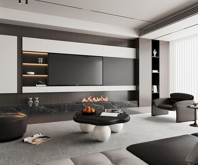 35.03" Cloud Coffee Table for Living Room Unique Coffee Table Modern Low Coffee - Image 8