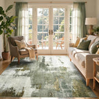 5x7 Ft Area Rugs for Living Room, Soft Non-Slip Washable Rugs Modern Abstract - Image 2
