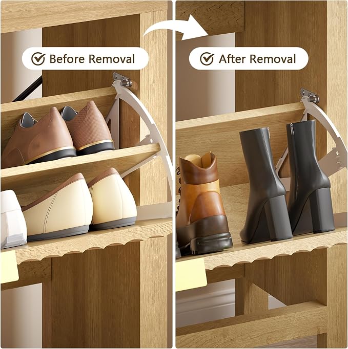 YOMILUVE 47.3" Shoe Cabinet Storage - Image 5