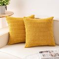 Aegero Pack of 2 Corduroy Decorative Throw Pillow Covers 18x18 Inch by Unknown