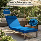 Outdoor Chaise Lounge Cushions, 71x21 Inch Olefin Water & Fade Resistant Pool - Image 5