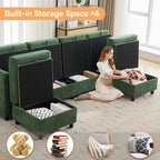 WUTUTUEE 107”Modular Sectional Sofa Convertible U Shaped Sofa Couch Set - Image 4
