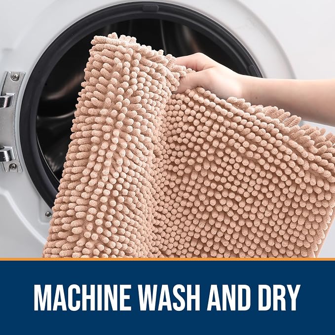 OLANLY Dog Door Mat for Muddy Paws 30x20, Super Absorbent Chenille Mud Mat | - Image 5