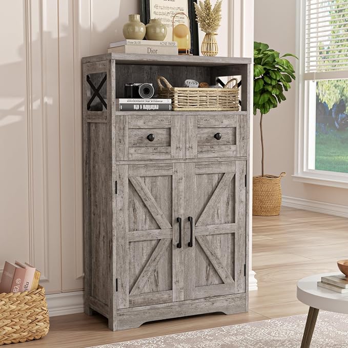 FiveWillowise Small Farmhouse Storage Cabinet by FiveWillowise
