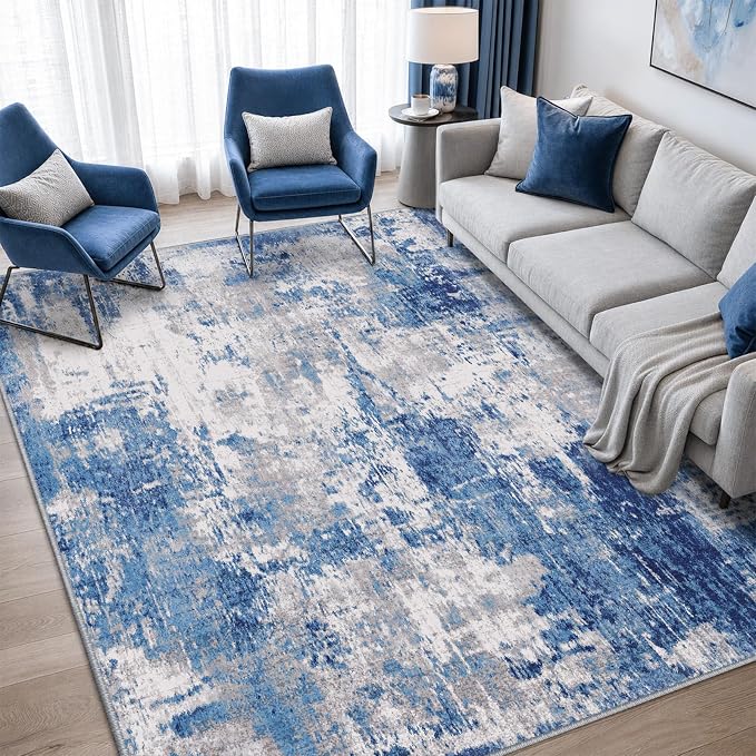 RELEANY Washable 5'x7' Abstract Area Rug by RELEANY