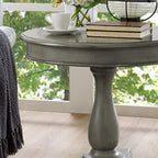 Roundhill Furniture Rene Contemporary Wood Pedestal Side Table - Image 6