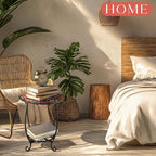 Cinnvoice Outdoor Side Table Round Small Mosaic Patio Accent Indoor End Plant - Image 8