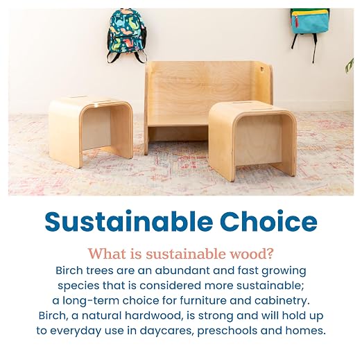 ECR4Kids Premium Bentwood Multipurpose Table and Chair Set, Kids Furniture - Image 9