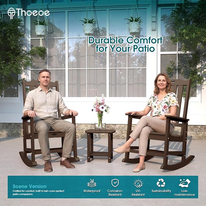 THOEOE Oversized Rocking Chair, Outdoor Rocking Chair - Image 2
