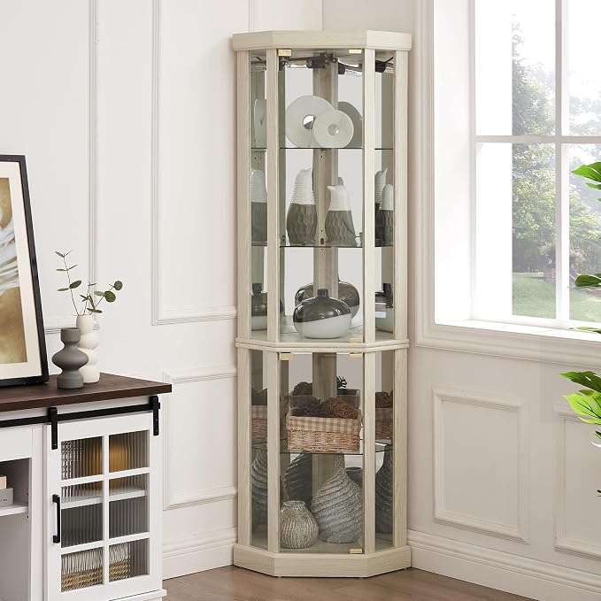 Glass Corner Display Cabinet - Image 3