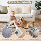 HEBE Hallway Runner Rug 2'x8', Washable Non Slip Kitchen Rug Runner | Soft Boho - Image 6