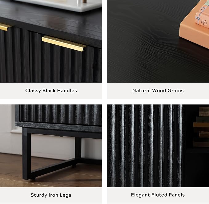 EYYTHUNG Fluted Storage Cabinet - Image 3