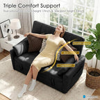 54'' Sleeper Sofa Bed, Convertible Pull Out Couch Futon - Image 6