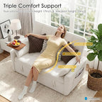 54'' Sleeper Sofa Bed, Convertible Pull Out Couch Futon - Image 10