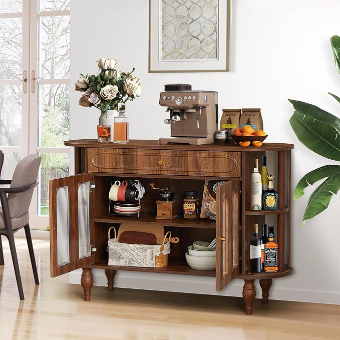 XUZENEST 47'' Fluted Sideboard Buffer Cabinet - Image 5