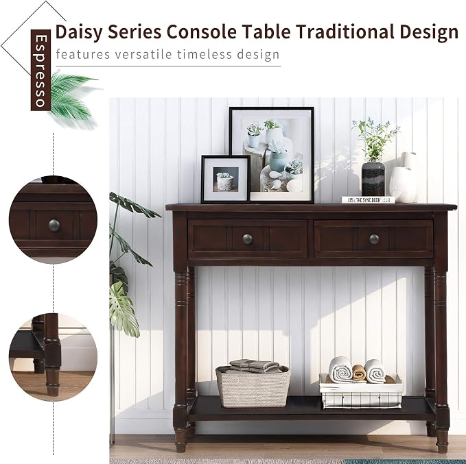 Harper & Bright Designs TREXM Daisy Series Console Table Traditional Design - Image 4