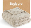 Bedsure GentleSoft Neutral Beige Throw Blanket by Unknown