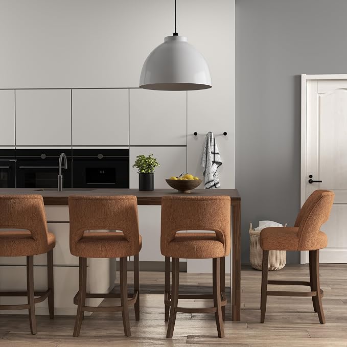 VKNOW Bar Stools Set of 2, Modern Counter Stools - Image 7