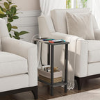 TUTOTAK Small End Table with Charging Station, Narrow Side Table with USB Ports - Image 6