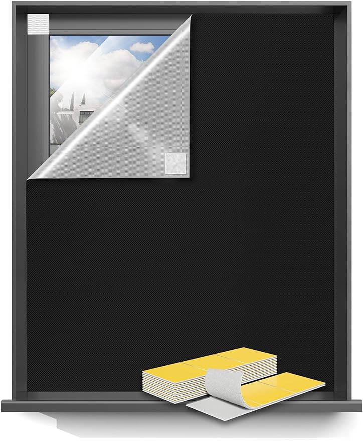 Blackout Curtains 30"x60" Portable No Drill Black Out Window Cover | 100% by Sumobaby