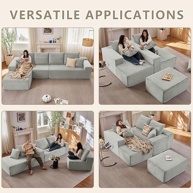 135" Cloud Sectional Couch - Image 3