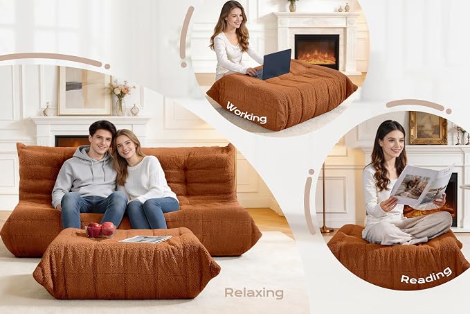 Bean Bag Pouf Ottoman, Foot Stool, Foot Rest - Image 4