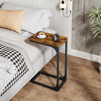QEEIG Narrow C Shaped Side Table Set of 2 Living Room Sets Slim Couch Tray - Image 5