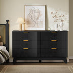 BORNOON Fluted 6 Drawer Dresser, 47.2" Wide Modern Boho Chest of Drawers - Image 4