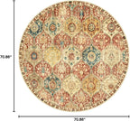 Lahome Moroccan Washable Round Area Rug, Soft Round Rugs 6ft Ultra-Thin | - Image 2