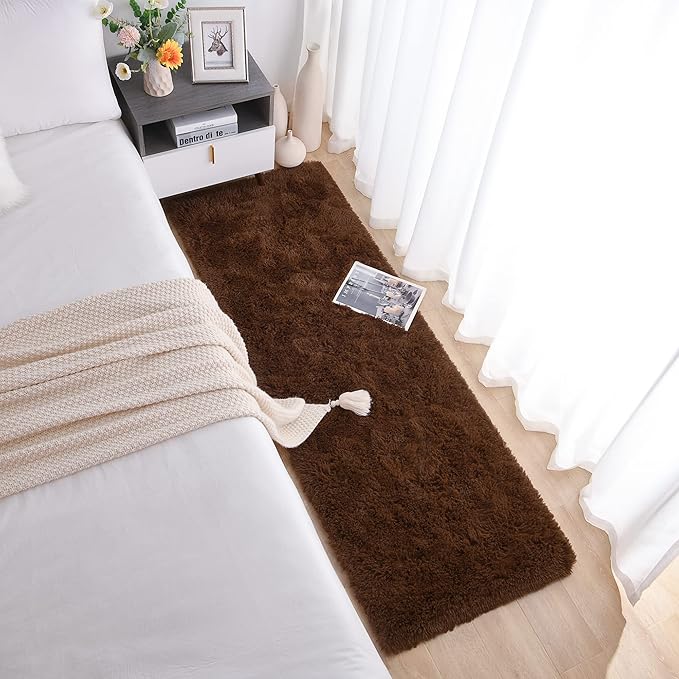 Chicrug Soft Runner Rug for Bedroom Living Room Plush Fluffy Rug 2x10 | Shag - Image 3