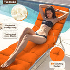 Waterproof Outdoor Chaise Lounge Cushion 74.4 x 22 x 4.7 Inches Memory Foam - Image 3