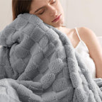 Bedsure GentleSoft Silver Grey Throw Blanket - Image 7