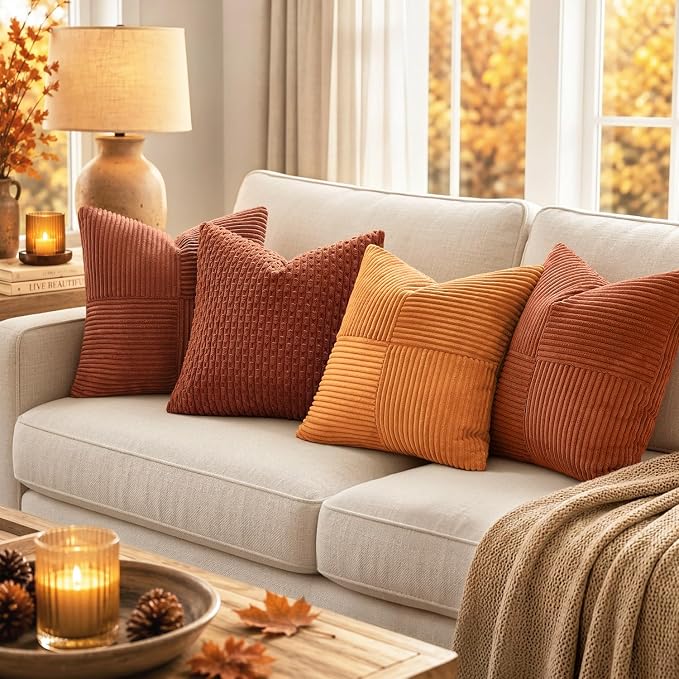 MIULEE Fall Rust Decorative Lumbar Throw Pillow Covers 12x20 Inch 2 Pack | Boho - Image 4