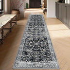 Yamaziot 2x10 Washable Hallway Runner Rug Non Slip Floral Carpet, Stain - Image 6