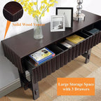 52" Wood Console Table for Entryway, Mid-Century Sofa Table - Image 4