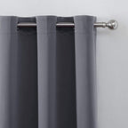 Grey Thermal Blackout Curtains/52 x 95 Inch/Set of 2 Panels Room Darkening - Image 7