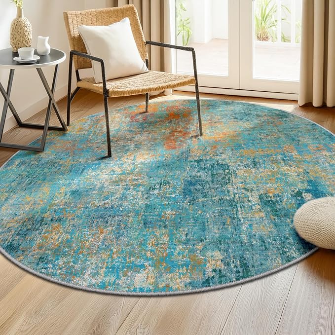 RELEANY Washable Round 6ft Area Rug - Image 2