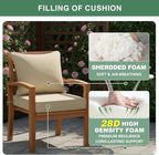Summsun Outdoor Chair Cushions 24 x 24 Inch, Faux Linen Patio Furniture Cushions - Image 6