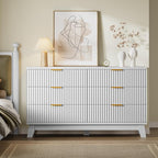 BORNOON Fluted 6 Drawer Dresser, 47.2" Wide Modern Boho Chest of Drawers - Image 4