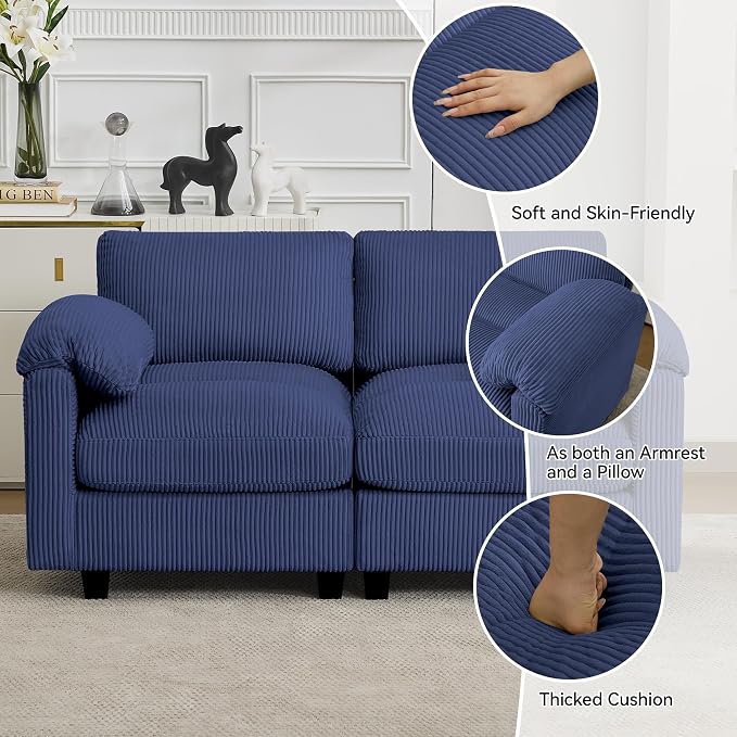114'' Sectional 4 Seater Couch, Oversized Modular Couches - Image 3