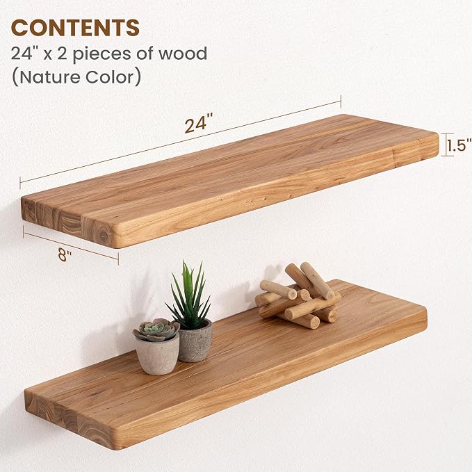 Floating Shelves for Wall, Round Edge Wall Shelves - Image 2
